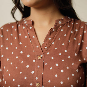 Buy Bandhani Tie-Dye Cotton A-Line Kurta for Women