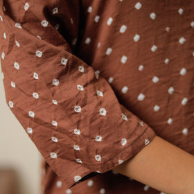 Buy Bandhani Tie-Dye Cotton A-Line Kurta for Women