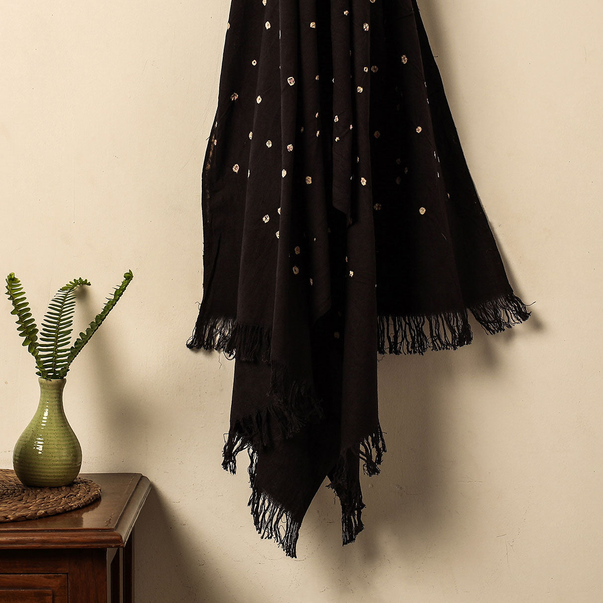 Brown - Bandhani Tie-Dye Pure Handloom Cotton Towel 