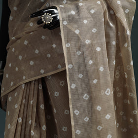 Bandhani tie-dye kota doria cotton saree 08 - handcrafted