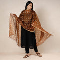  Bandhani Tie-Dye Kota Doria Silk Dupatta with Tassels Online at iTokri.com 