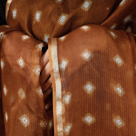  Bandhani Tie-Dye Kota Doria Silk Dupatta with Tassels Online at iTokri.com 