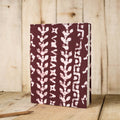 Brown - Batik Fabric Cover Handmade Paper Notebook (9 x 7 in)