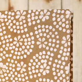 Brown Batik Fabric Cover Handmade Paper Notebook
