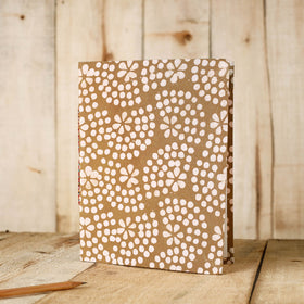 Brown Batik Fabric Cover Handmade Paper Notebook