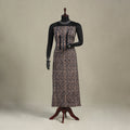 Brown - batik patchwork cotton unstitched kurta material