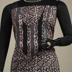 Brown - batik patchwork cotton unstitched kurta material