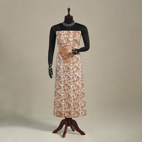 Brown - batik patchwork cotton unstitched kurta material