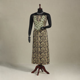 Brown - batik patchwork cotton unstitched kurta material