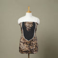 Buy Brown Batik Print Patchwork Cotton Kurta Material