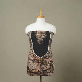 Buy Brown Batik Print Patchwork Cotton Kurta Material