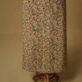 Brown - bead work embroidery kalamkari printed cotton