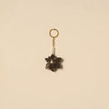 Beaded fabart flower keychain 41 - handcrafted