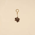 Beaded fabart flower keychain 63 - handcrafted