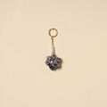 Beaded fabart flower keychain 66 - handcrafted