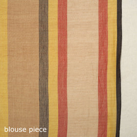 Beige Bengal Woven Border Handloom Cotton Saree 