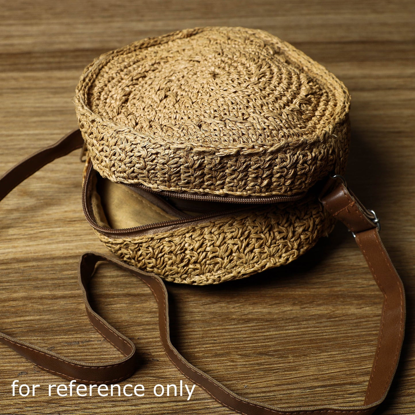 Brown - beige - handcrafted multipurpose raffia sling bag