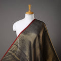 Brown - bengal fine tissue zari plain fabric 06