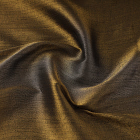 Brown - bengal fine tissue zari plain fabric 06