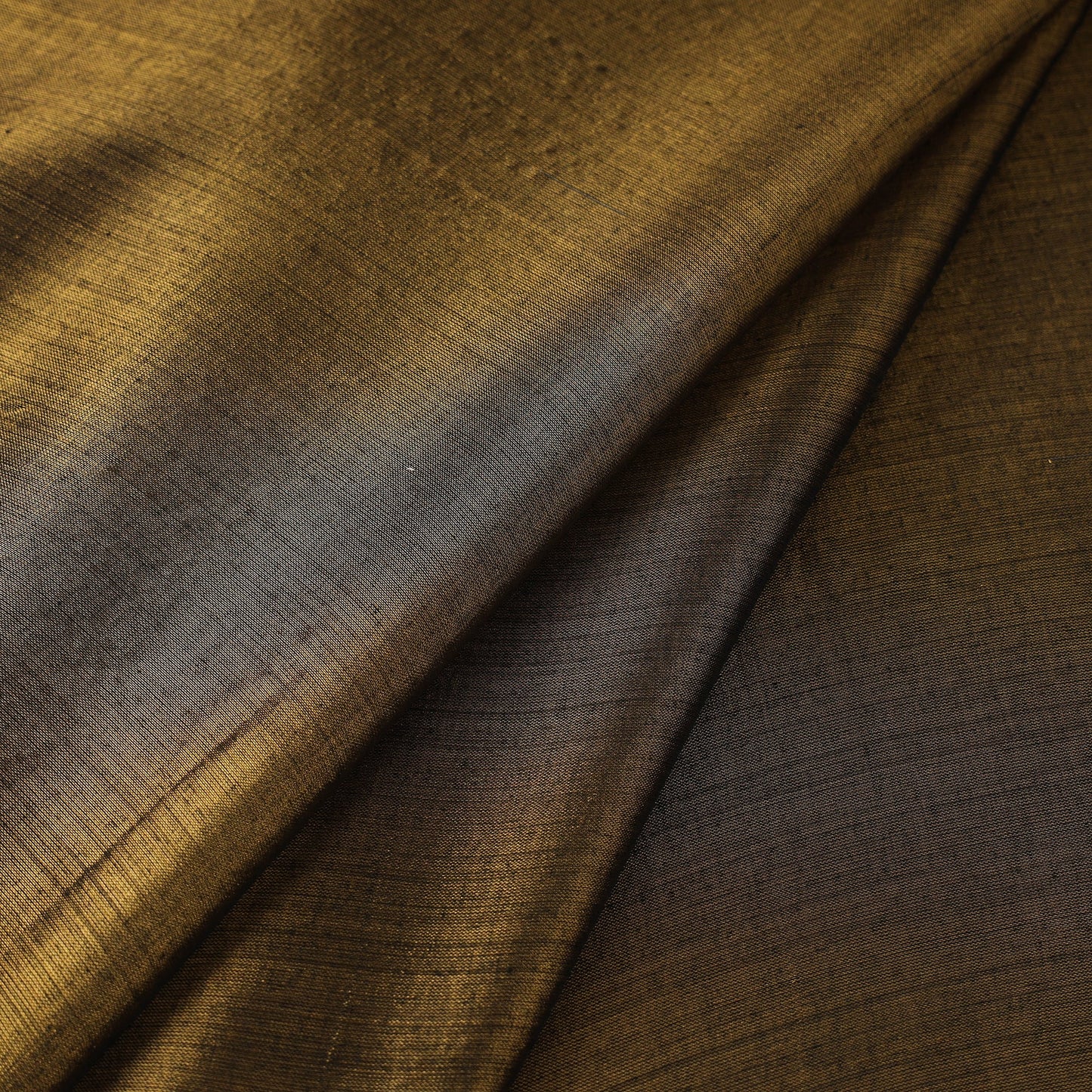 Brown - bengal fine tissue zari plain fabric 06