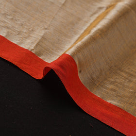 Bengal fine tissue zari plain fabric 12 - handcrafted