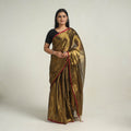 Buy Brown Bengal Fine Tissue Zari Saree Online at iTokri.com