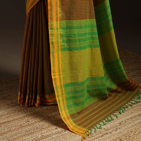 Brown - bengal handwoven cotton begumpuri saree 41
