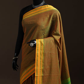 Brown - bengal handwoven cotton begumpuri saree 41
