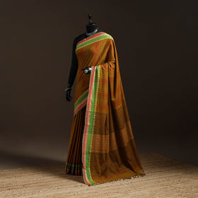 Brown - bengal handwoven cotton begumpuri saree 42