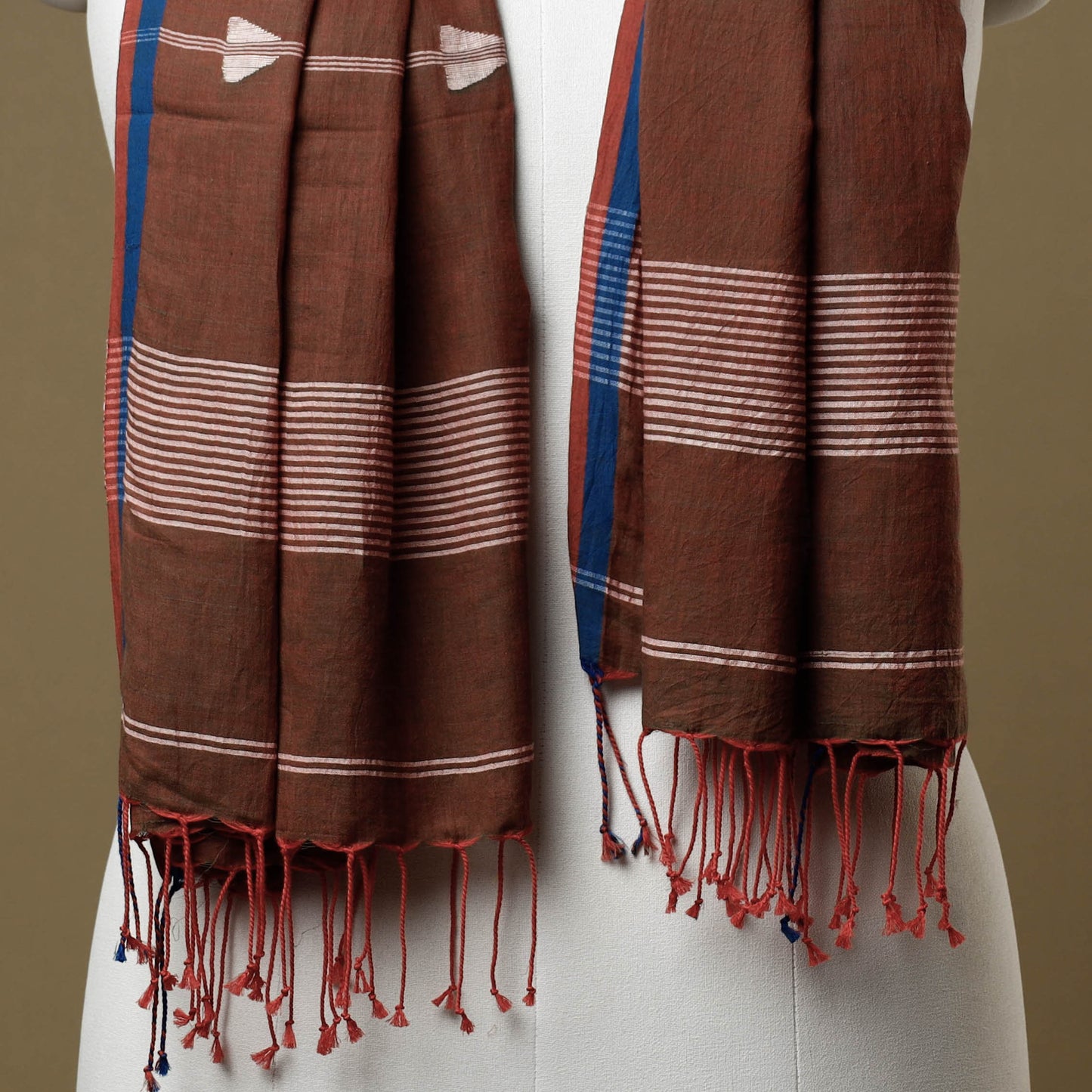  Bengal Jamdani Buti Handloom Pure Cotton Stole 