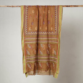 Buy Bengal Kantha Embroidered Cotton Handloom Dupatta Online at iTokri.com