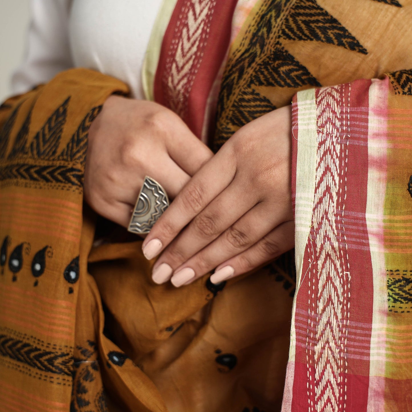 Kantha Embroidery Dupatta 