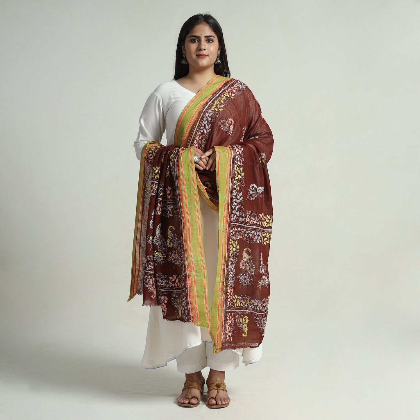 Kantha Embroidery Dupatta