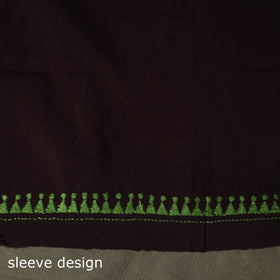 Bengal kantha hand embroidered cotton unstitched kurta