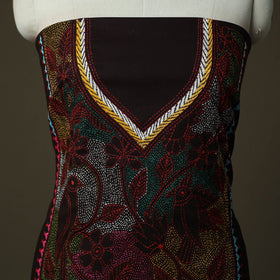 Bengal kantha hand embroidered cotton unstitched kurta
