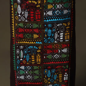 Bengal kantha hand embroidered cotton unstitched kurta