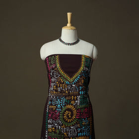 Bengal kantha hand embroidered cotton unstitched kurta