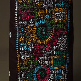 Bengal kantha hand embroidered cotton unstitched kurta