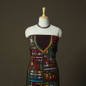 Bengal kantha hand embroidered cotton unstitched kurta