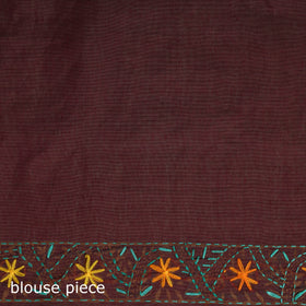 Bengal kantha hand embroidery silk cotton chapa work saree