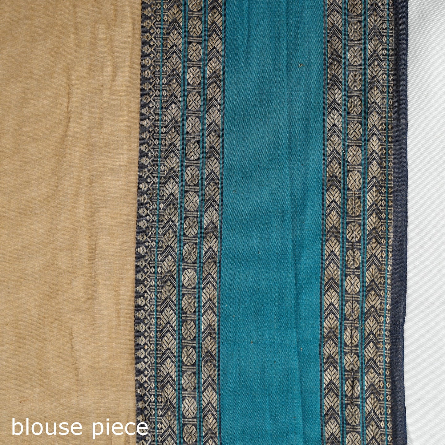 Brown - bengal woven border handloom cotton saree 61