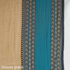 Brown - bengal woven border handloom cotton saree 61