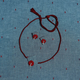 Brown Bengali Tant Saree with Matching Jewellery & Blouse