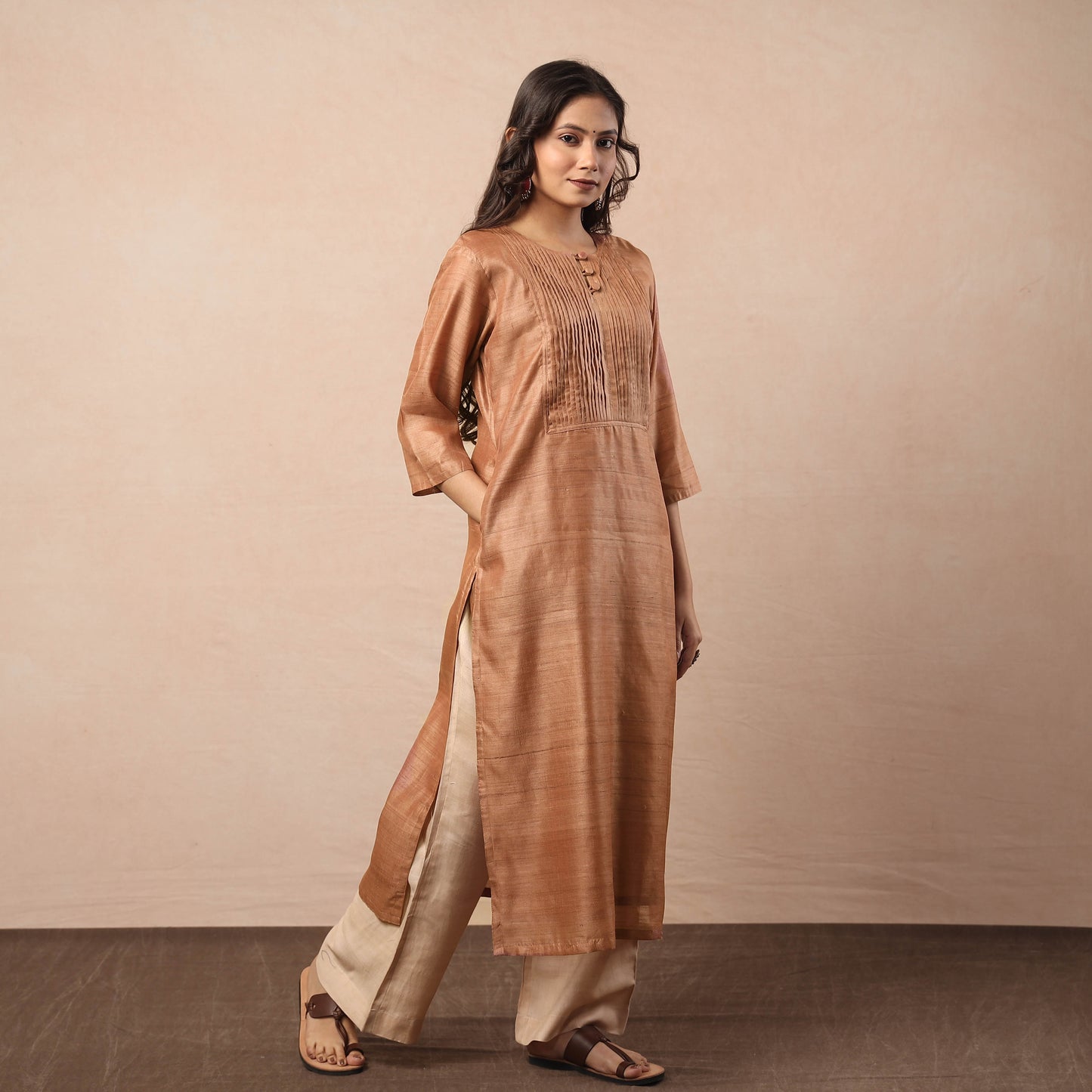 Bhagalpuri Handwoven Desi Tussar Silk Kurta