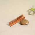 Brown Bijnor Hand Carved Neem Wooden Comb (Medium)