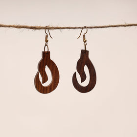  Hand Carved Sheesham Wood Earring Online in India 