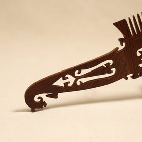 Bijnor hand carved sheesham wooden comb (large) 01