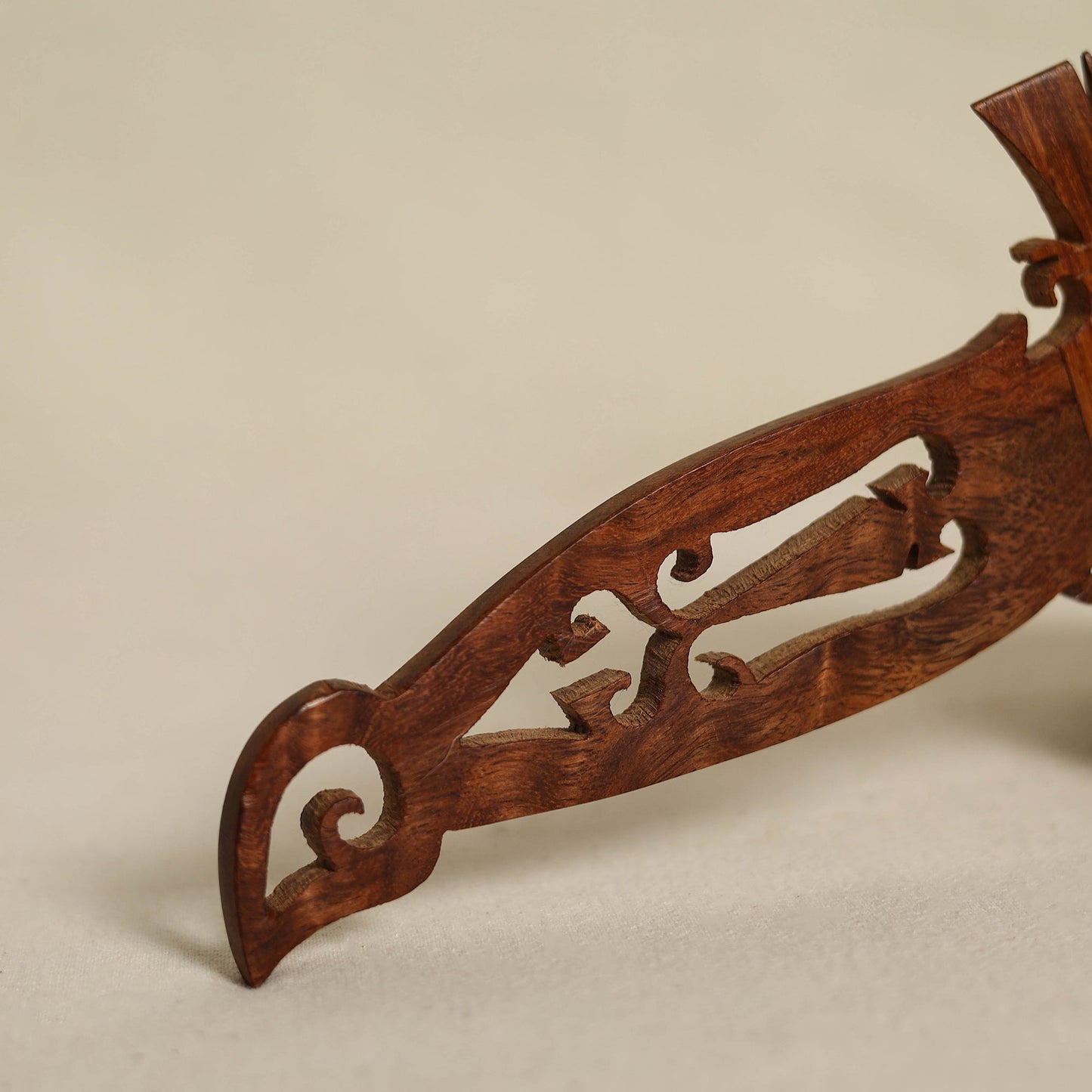 Brown Bijnor Hand Carved Sheesham Wooden Comb (Large)