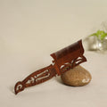 Brown Bijnor Hand Carved Sheesham Wooden Comb (Large)