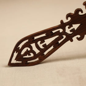 Bijnor hand carved sheesham wooden comb (large) 02